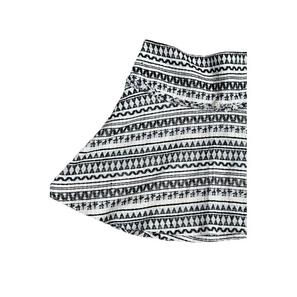 Banana Republic Mini Skirt Womens 8 Cream Black Jacquard Geometric A Line - Picture 4 of 9